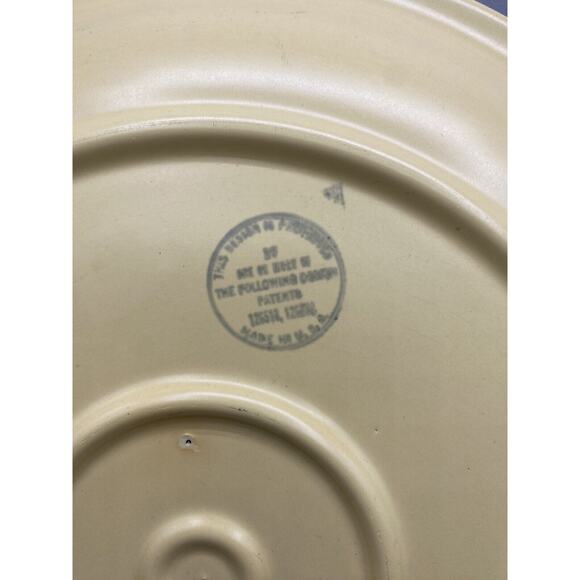 Metlox Plate Charger Chop California Pottery Mission Bell Round Yellow Vintage - Picture 5 of 7